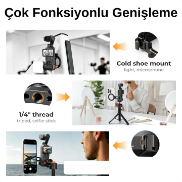 K&F Concept Osmo Pocket 4 için Manyetik Telefon Tutucu