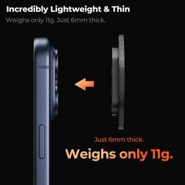 K&F Concept iPhone 17 Pro ve Pro Max için ND2-32 Filtre Black