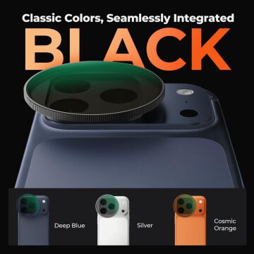 K&F Concept iPhone 17 Pro ve Pro Max için ND2-32 Filtre Black