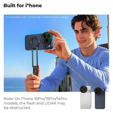 K&F Concept iPhone 17 Pro ve Pro Max için CPL Filtre Black