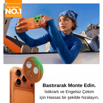K&F Concept iPhone 17 Pro ve Pro Max için CPL Filtre Orange