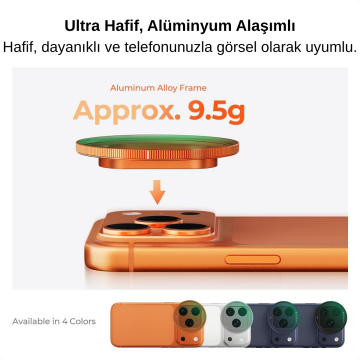 K&F Concept iPhone 17 Pro ve Pro Max için CPL Filtre Orange