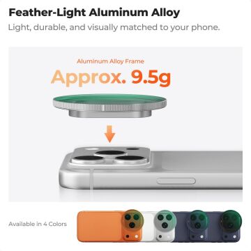 K&F Concept iPhone 17 Pro ve Pro Max için CPL Filtre Silver