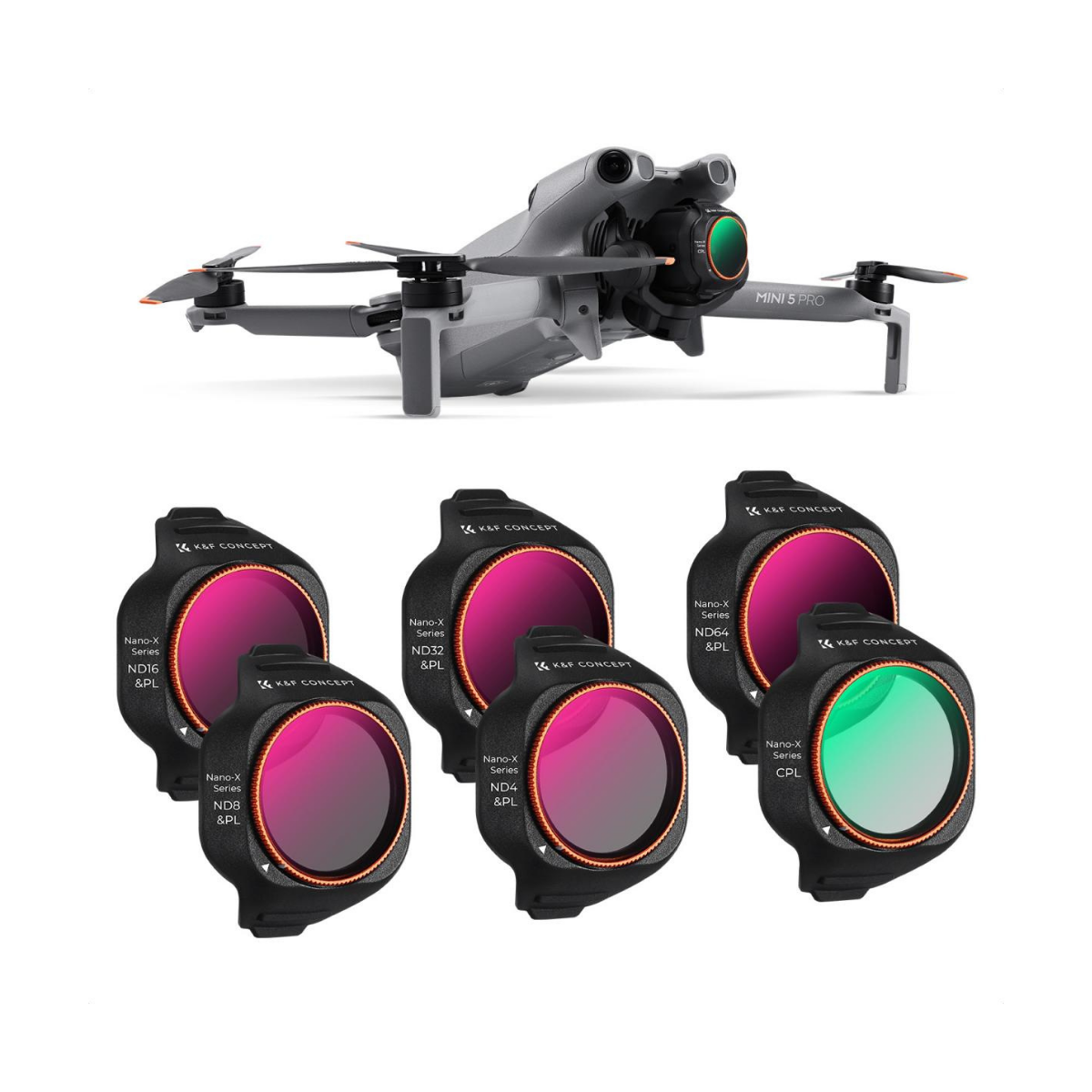 K&F Concept DJI Mini 5 Pro ND-PL filtre seti