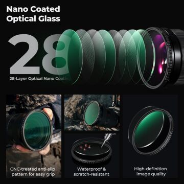 K&F Concept 82 mm ND2-ND32 Değişken Filtre