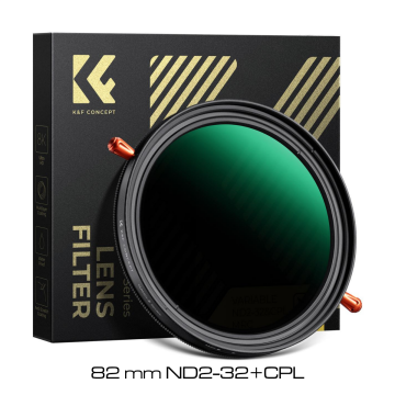 K&F Concept 82 mm ND2-32+CPL Filtre (2'si 1 Arada)