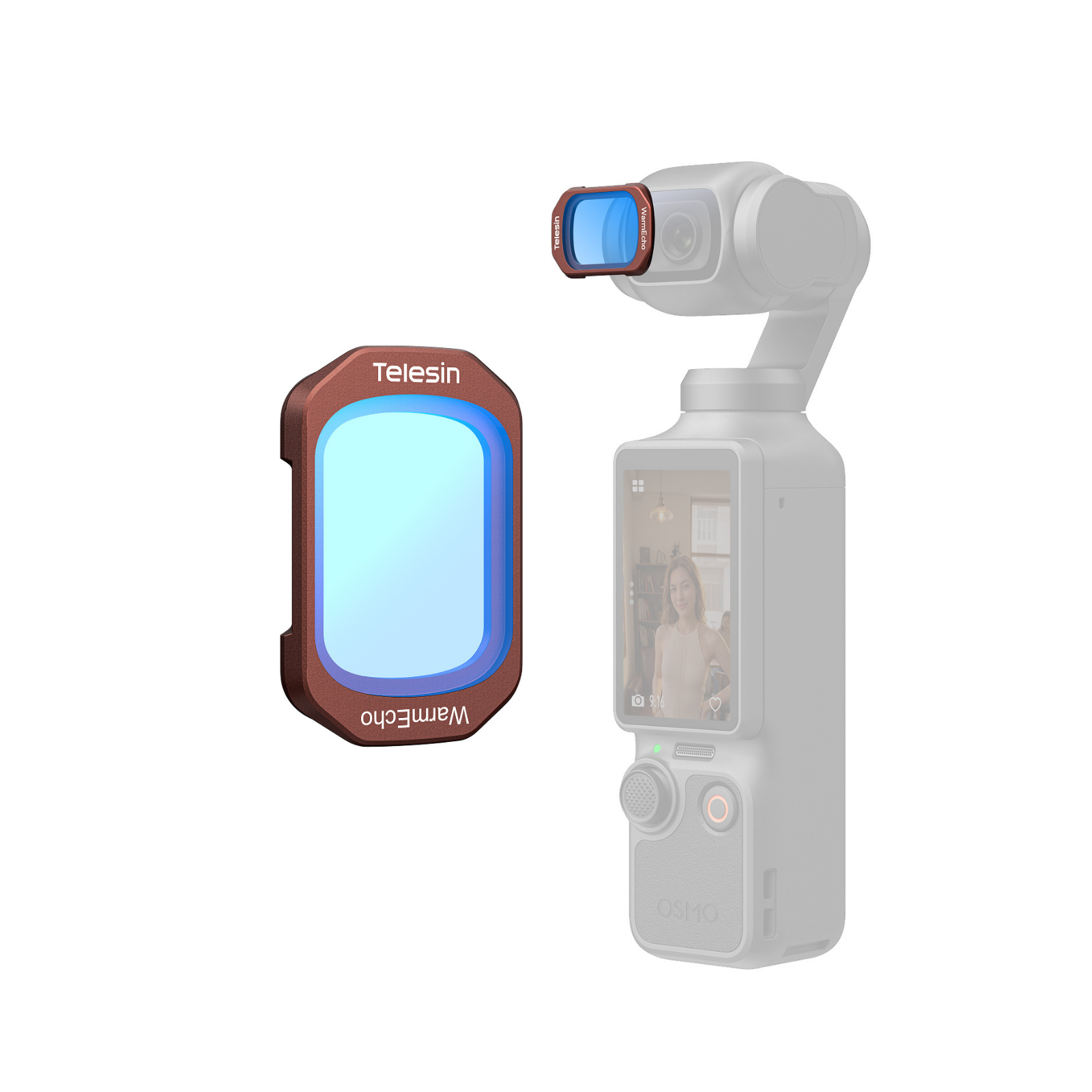 Telesin Osmo Pocket 4 WarmEcho sıcak ton filtresi