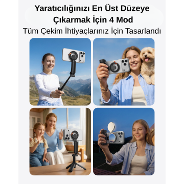 Telesin Carabina Mini Selfie Stick 4 in 1