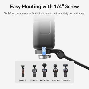 Telesin Gimbal Camera Neck Mount (Pocket 3, 4, 4P ve Luna Uyumlu)