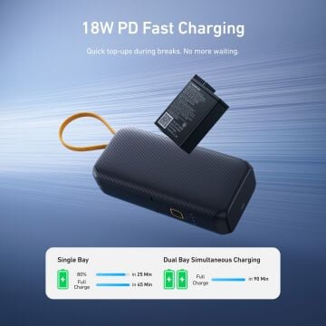 Telesin Portable Power Battery (Osmo Action 6, 5 Pro, Osmo 360 Uyumlu)