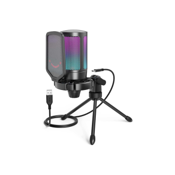 Fifine A6V USB Gaming Podcast Mikrofon Seti Siyah Renk