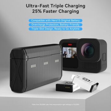 Telesin GoPro HERO13 Uyumlu Batarya Şarj Ünitesi