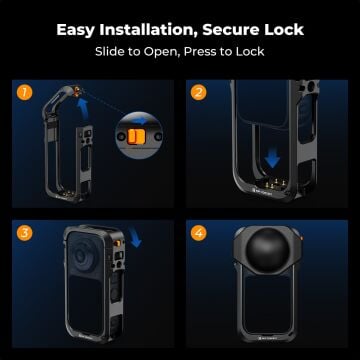 K&F Concept Insta360 X6 Metal Koruma Kafesi (Cage)