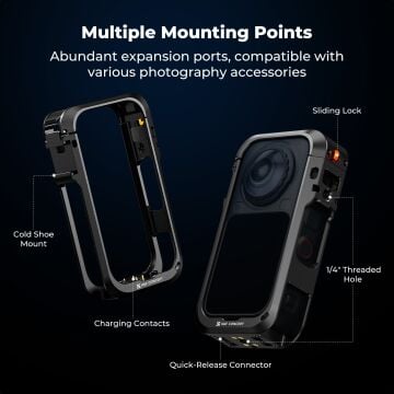 K&F Concept Insta360 X6 Metal Koruma Kafesi (Cage)
