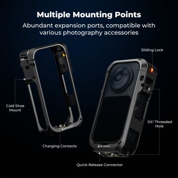 K&F Concept Insta360 X6 Metal Koruma Kafesi (Cage)