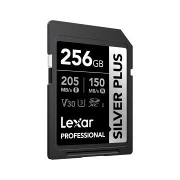 Lexar Professional SILVER PLUS 256 GB SDXC Hafıza Kartı (205 MB/s, V30)
