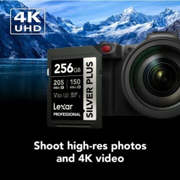 Lexar Professional SILVER PLUS 256 GB SDXC Hafıza Kartı (205 MB/s)