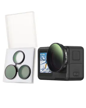 Telesin Osmo Action 5 Pro için Filtre Seti (CPL + VND + UV)