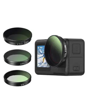 Telesin Osmo Action 5 Pro için Filtre Seti (CPL + VND + UV)