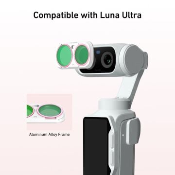 Telesin Insta360 Luna Ultra Manyetik Filtre Kiti (CPL, VND 2-32, Black Mist 1/4)