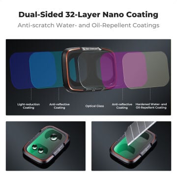 K&F Concept Osmo Pocket 4P Lens ve Filtre Seti - Metal Versiyon