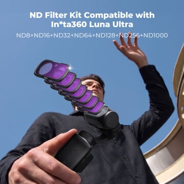 K&F Concept Insta360 Luna Ultra 7'li ND Filtre Seti (ND8-ND1000)