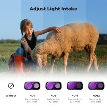 K&F Concept Insta360 Luna Ultra 4'lü ND Filtre Seti (ND4-ND32)