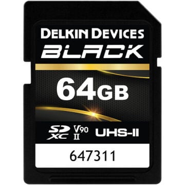 Delkin Devices Black 64/128/256/512GB UHS-II V90 SD CARD 512GB