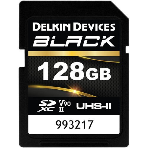 Delkin Devices Black 64/128/256/512GB UHS-II V90 SD CARD 128 GB