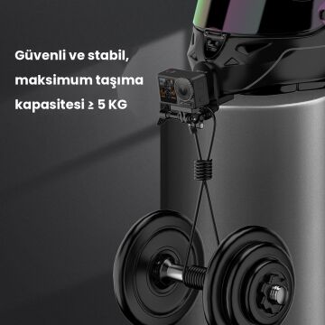PULUZ Mandallı Kask Çene Aparatı Aksiyon Kamera