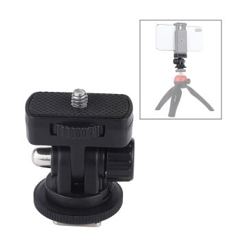 PULUZ 1/4 İnç Yuvalı Cold Shoe Flaş Kızağı Tripod Adaptörü