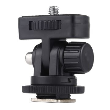 PULUZ 1/4 İnç Yuvalı Cold Shoe Flaş Kızağı Tripod Adaptörü