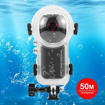 PULUZ Insta360 X4 Air 50m Su Altı Dalış Kabı (Dive Case)