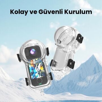 PULUZ Insta360 X4 Air 50m Su Altı Dalış Kabı (Dive Case)
