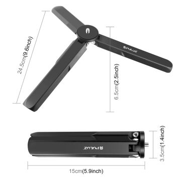 PULUZ Osmo Pocket ve Insta360 Uyumlu Mini Metal Tripod