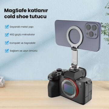 PULUZ Katlanabilir MagSafe Cold Shoe Telefon Tutucu