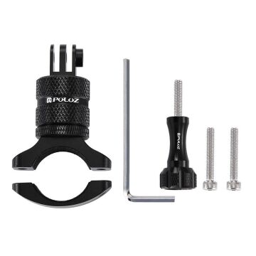 PULUZ 360° Alüminyum Bisiklet Gidon Bağlantı Aparatı (Siyah)