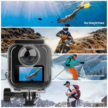 PULUZ GoPro MAX 2 45m Su Altı Dalış Kabı (Dive Case)