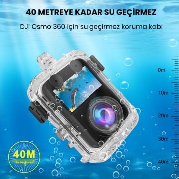 PULUZ Osmo 360 / 360 II 40m Su Altı Dalış Kabı (Dive Case)