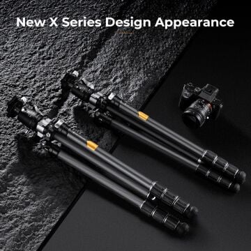 K&F Concept 172cm X Serisi Karbon Fiber Kamera Tripodu (36mm Metal Ball Head, Arca-Swiss, 16kg Taşıma) (X284C4+BH-36)