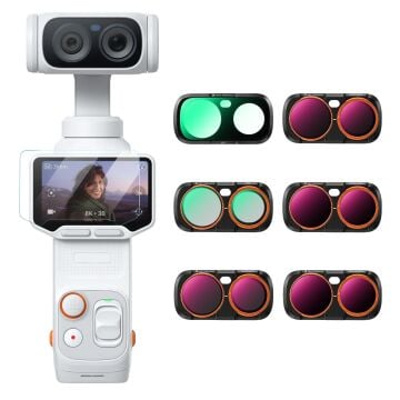 K&F Concept Insta360 Luna Ultra Uyumlu 6'lı Filtre Seti (UV + CPL + ND16/PL + ND32/PL + ND64/PL + ND256/PL)