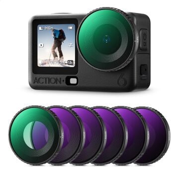 K&F Concept Osmo Action 6 Uyumlu Vidalı Filtre Seti (CPL ND8/16/32/64/256)
