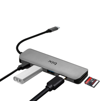 Bix Daytona Type-C OTG 2 Port HUB (USB 3.0) + HDIMI + PD