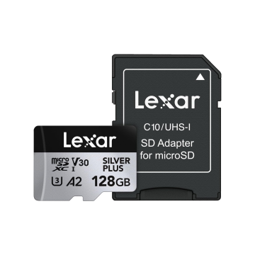 Lexar Micro SDXC 128GB Professional Silver Plus