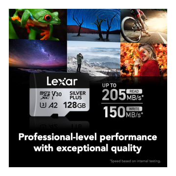 Lexar Micro SDXC 128GB Professional Silver Plus