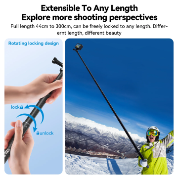 Telesin 3M Carbon Fiber Selfie Stick (3.0)