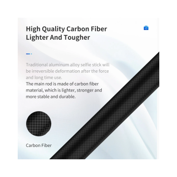 Telesin 1.16m Carbon Fiber Selfie Stick