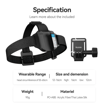 Telesin Aksiyon Kamera Kafa Bandı (2in1)